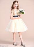- Dress Flower Tulle/Sequined Scoop With Sash Neck Sleeveless Flower Girl Dresses Girl Valerie A-Line Knee-length