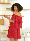 Cocktail Chiffon Ruffle Kaitlin Off-the-Shoulder Cocktail Dresses With Dress Short/Mini