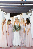 Spaghetti Straps V Neck Lace Wedding Dresses, Backless Mermaid Beach Wedding Gowns STB15423