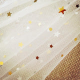 Elegant Short Sequins Tulle Wedding Veils with Stars STB15580