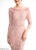 Scoop Beading Cocktail Dresses Neck Sequins Dress Imani Lace With Cocktail Knee-Length Sheath/Column