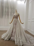 Princess Ball Gown Round Neck Beads Appliques Quinceanera Dresses, Formal STB20483