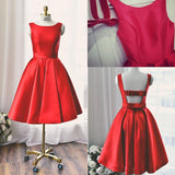 Red Homecoming Dresses Satin Homecoming Dress Party Dress Prom Gown Sweet 16 Dress