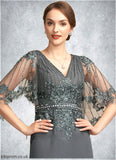 Naomi A-Line V-neck Floor-Length Chiffon Lace Mother of the Bride Dress With Beading Sequins STB126P0014674
