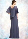 Naomi A-Line Scoop Neck Floor-Length Chiffon Mother of the Bride Dress With Beading STB126P0014793