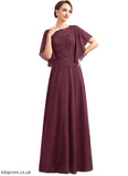Naomi A-Line Scoop Neck Floor-Length Chiffon Lace Mother of the Bride Dress With Sequins STB126P0014834