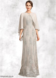 Lainey A-Line Square Neckline Floor-Length Lace Mother of the Bride Dress STB126P0014889