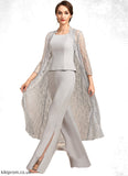 Willow Jumpsuit/Pantsuit Square Neckline Floor-Length Chiffon Mother of the Bride Dress STB126P0014900