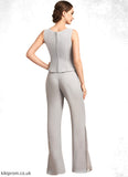 Willow Jumpsuit/Pantsuit Square Neckline Floor-Length Chiffon Mother of the Bride Dress STB126P0014900