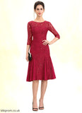 Maya A-Line Scoop Neck Knee-Length Lace Mother of the Bride Dress With Sequins STB126P0014961