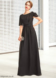 Giselle A-Line Scoop Neck Floor-Length Chiffon Mother of the Bride Dress With Ruffle Beading STB126P0014970