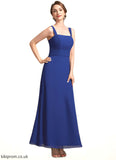 Vivienne A-Line Square Neckline Ankle-Length Chiffon Mother of the Bride Dress With Ruffle STB126P0014982