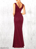 Nancy Mermaid Lace Polyester Floor-Length Dress STBP0019928