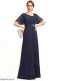 Alexa A-line Asymmetrical Floor-Length Chiffon Mother of the Bride Dress With Beading Pleated Sequins STB126P0021660
