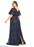 Kara Sheath/Column Square Floor-Length Lace Mother of the Bride Dress With Sequins STB126P0021665