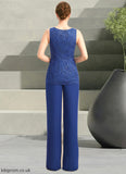 Keyla Jumpsuit/Pantsuit Separates Scoop Floor-Length Chiffon Lace Mother of the Bride Dress STB126P0021703