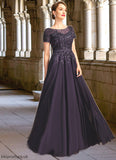 Alice A-line Scoop Illusion Floor-Length Chiffon Lace Mother of the Bride Dress With Sequins STB126P0021828