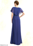 Carissa A-line V-Neck Floor-Length Chiffon Mother of the Bride Dress With Beading Appliques Lace Sequins STB126P0021829