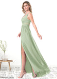 Nevaeh A-Line Lace Chiffon Floor-Length Dress STBP0019744
