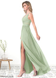 Nevaeh A-Line Lace Chiffon Floor-Length Dress STBP0019744