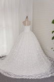 Wedding Dresses Ball Gown Off-The-Shoulder Lace Cathedral