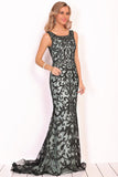 New Arrival Scoop Prom Dresses With Applique And