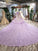 Gorgeous Long Sleeve Ball Gown Appliques Beads Lilac Quinceanera Dresses with Lace up