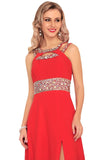 New Arrival Scoop Prom Dresses A Line Chiffon With Beads