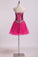 Homecoming Dresses A Line Sweetheart Short/Mini With Beading