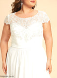 Asymmetrical Scoop Wedding Dresses Chiffon Jaslyn Neck A-Line Wedding Dress Lace