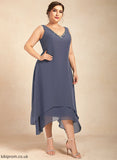 Ankle-Length Beading Kirsten Chiffon V-neck With Cocktail Dress A-Line Cocktail Dresses