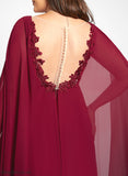 Judy Sequins Lace Dress Wedding Dresses V-neck Chiffon Floor-Length With Wedding A-Line