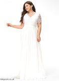 Chiffon Francesca Wedding Dresses Floor-Length Wedding Lace V-neck A-Line Dress