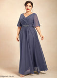 Bride With A-Line Cloe of the Ankle-Length Beading Chiffon V-neck Mother of the Bride Dresses Mother Dress Sequins Ruffle