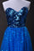 Cheap Prom Dresses Blue A Line Sweetheart Floor Length Organza