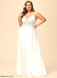 Wedding Dresses Wedding With Chiffon Juliana V-neck Sequins Floor-Length Dress A-Line Lace