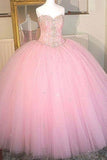 New Arrival Sweetheart Tulle With Applique And Beads Quinceanera Dresses Floor