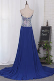 2024 Prom Dresses A Line Sweetheart Chiffon With Beading