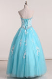 Strapless Quinceanera Dresses With Appliques Floor