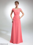 Ruffle Neck With Scoop of the Bride Chiffon Floor-Length Penelope A-Line Mother Dress Mother of the Bride Dresses Beading