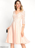 Knee-Length Chiffon V-neck Lace Sequins With Cocktail Dresses Dress Cocktail A-Line Josie
