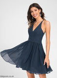 Dress Homecoming Dresses With Short/Mini V-neck Athena Homecoming Lace A-Line Chiffon