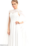 Kayley Neck Dress Chiffon Wedding Dresses Lace High Wedding Floor-Length A-Line