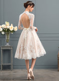 Lace Knee-Length Wedding Illusion Christina Dress A-Line Wedding Dresses