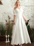 With Lace Floor-Length Dress V-neck Heaven Split Wedding Dresses Wedding Front A-Line
