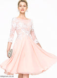Neck Hedda Dress Homecoming Dresses A-Line Knee-Length Lace With Chiffon Scoop Homecoming