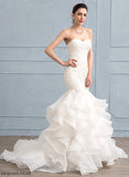 Wedding Sweetheart Wedding Dresses Train Organza Trumpet/Mermaid Dress Kiersten Lace Sweep