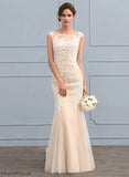 Jaidyn Lace Trumpet/Mermaid Neck Tulle Wedding Dresses Floor-Length Dress Wedding Scoop