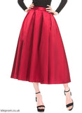 Satin Cocktail Dresses A-Line/Princess Cocktail Tea-Length Salome Skirt