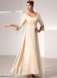 Bride Dress Empire With Mother of Ruffle Chiffon V-neck Alejandra Floor-Length the Beading Mother of the Bride Dresses